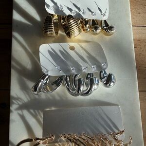 Lot of Silver and Gold Earrings